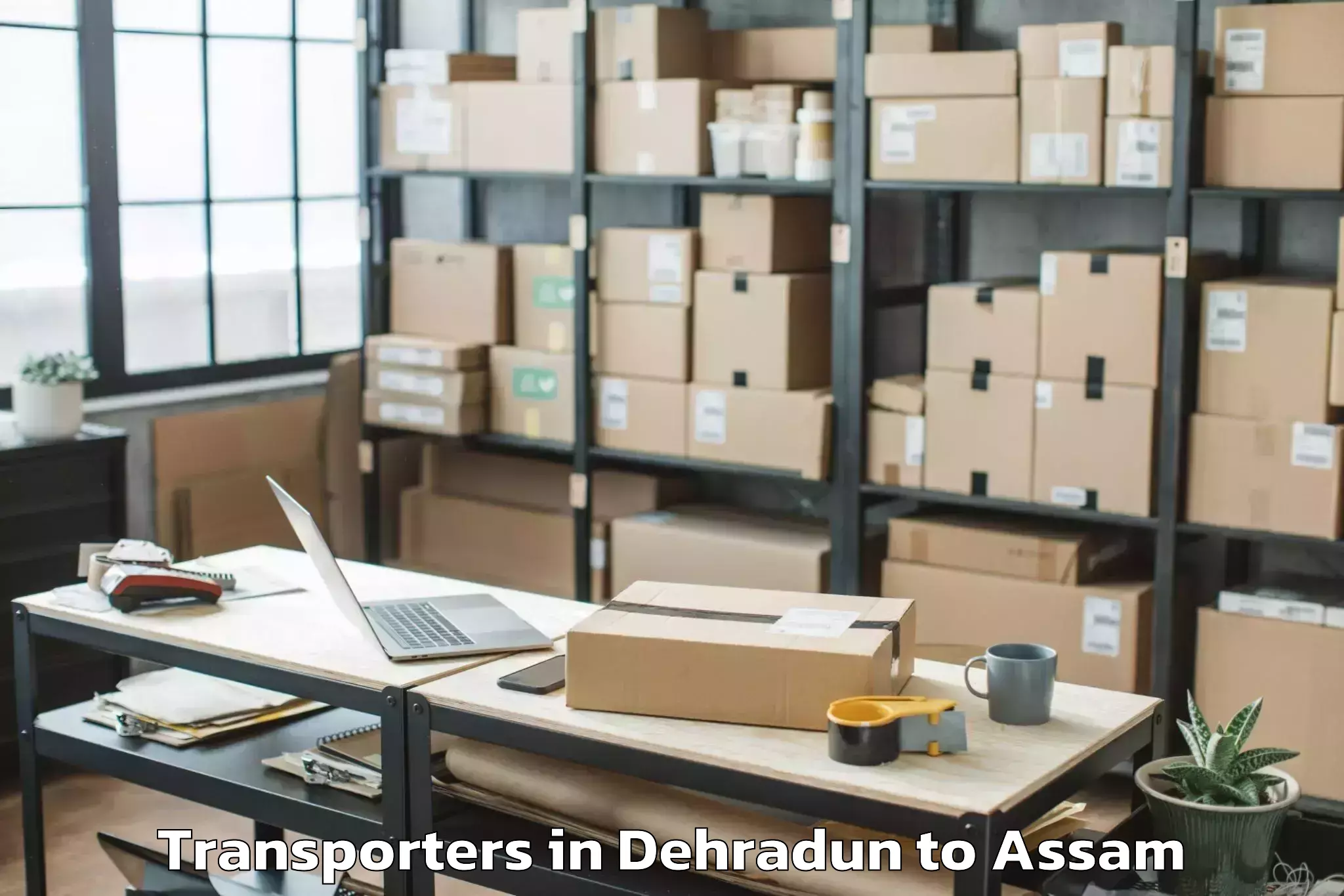 Top Dehradun to Nagaon Transporters Available